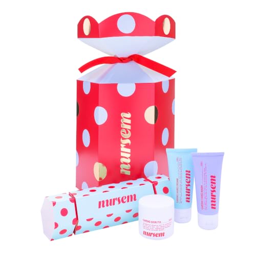 Nursem Mixed Skin Care Cracker Gift Set – 2 x Caring Hand Cream, 2 x Caring Skin Fix, 2 x Caring Hand Wash | Gentle, Hydrating, Non-Greasy | Stocking Filler, Secret Santa