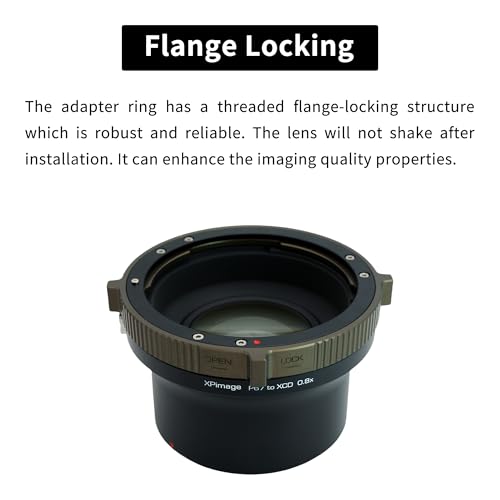 Ficha técnica XPIMAGE 0.8x Reductor óptico de longitud focal compatible con lentes Pentax 67 para cámaras Hasselblad XCD - Fernando Cortés