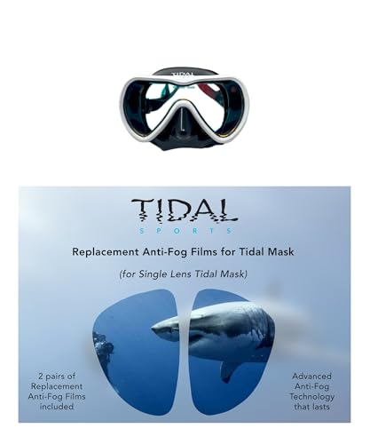 Pro Shot Tidal Mask Anti-Fog Film Replacement x2 Long Lasting Anti-Fog Protection for Snorkeling and Diving (Single Lens - Replacement Film)