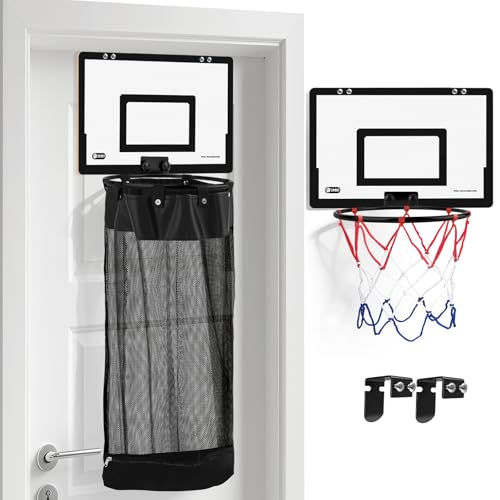 JUBOR Over-the-Door Basketball Laundry Hamper with Zipper