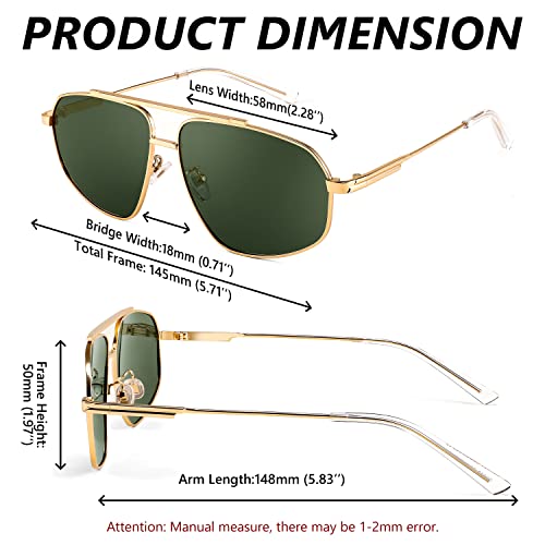 FEISEDY Retro Aviator Polarized Sunglasses Women Men 90s Small Vintage Shades Trendy Mirrored Sunglasses B2364 6