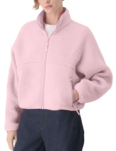 Aimiray Women's Fleece Sherpa Zip-Up Jacket