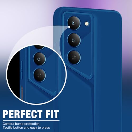 Image of WOW IMAGINE Back Cover for Realme 14x 5G | Realme Narzo 80x | Realme P3x | Blade Series Ultra Thin Case with Lightweight Design | Camera Protection | Soft Matte Silicone Flexible Mobile Case - Blue