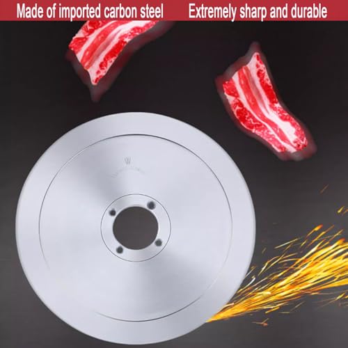 Cortador eléctrico de alimentos con grosor ajustable, cuerpo de acero inoxidable, para carne, queso, verduras