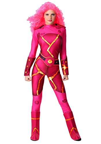 Fun Costumes Lava Girl Halloween Costume For Women | Officially Licensed Outfit With Jumpsuit Gauntlets And Shoe Covers Large Bundle