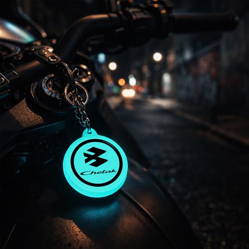 Image of Mi Glow Store Glow in Dark Keychain for Bike Men | Gift for Man | Bike Accessories | Charges in Light Glows in Dark | Key chain for Bike