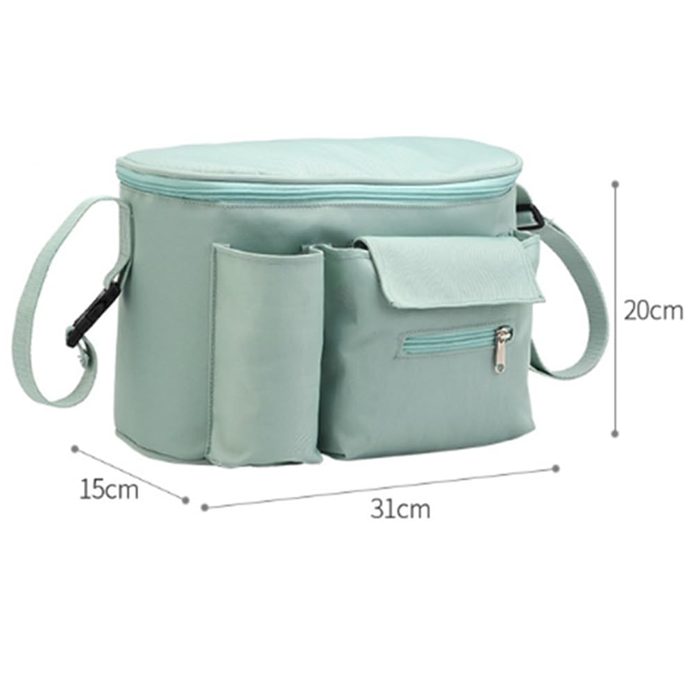 Borsa Portaoggetti per Passeggini Borsa pensile Multifunzionale for Passeggino Verde 15x31x20 cm