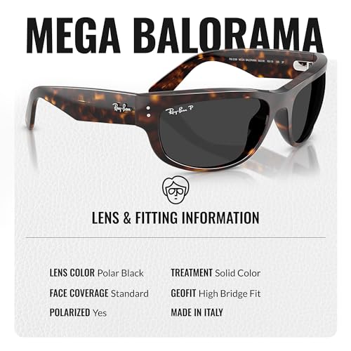Image of Ray-Ban RB2289 MEGA BALORAMA Square-Round Shaped Sunglasses for Men & Women with Official RAYBAN Eyewear Kit