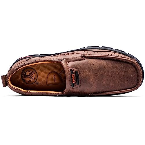 FLYLAND Basic 1.0 Men's Fashion Loafers Vintage Classical Leather Ankle Boots Handmade Chukka Boots Daily Casual Work Office Shoes Driving Shoes4