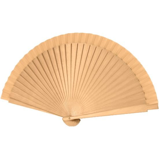 Lote de 24 Abanicos de madera liso-oro 23 cm 39003SF - Abanicos para Detalles de Bodas baratos y originales