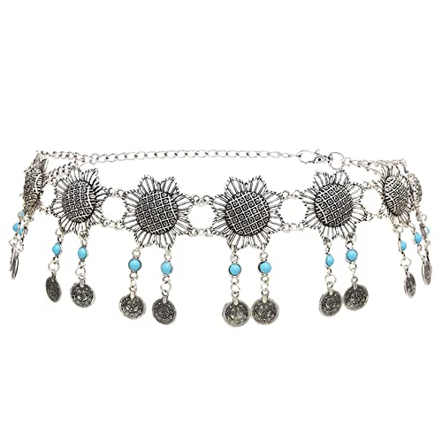 Cadenas para el vientre y cinturón de flores KnSam: joyería corporal para blusas y vaqueros
