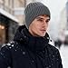 NAHOSY Winter Fleece Lined Beanie Hat for Men Women, Unisex Fashion Thermal Cuffed Knit Skullcap Warm Winter Swag Hat, Grey
