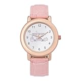 Gamers Life - Reloj de pulsera de cuarzo con correa de cuero para mujer