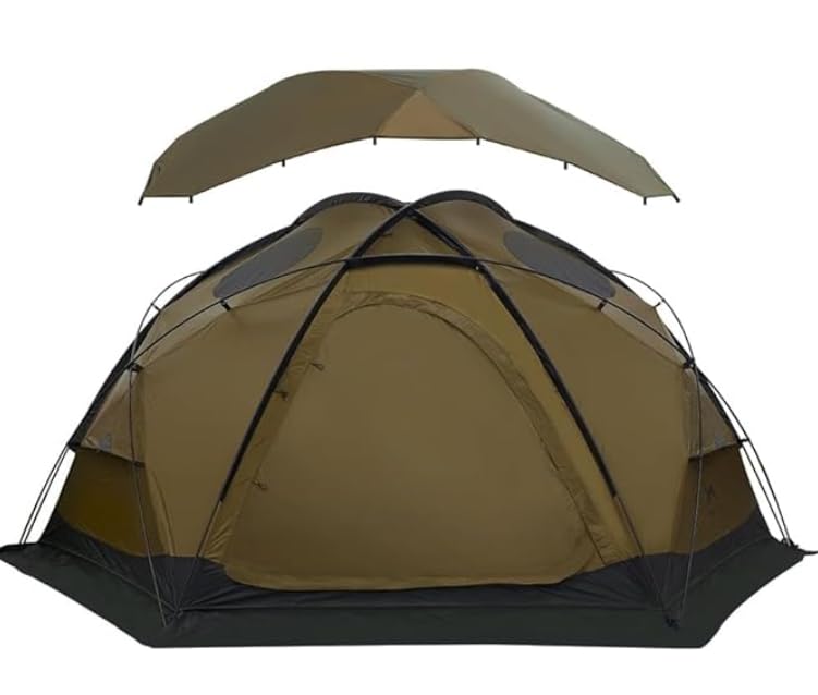 Dome Tent Nylon 4 Person Waterproof Camping Tent Family Tent Hemispherical Dome Tent for Trekking, Camping, Outdoor, Hiking