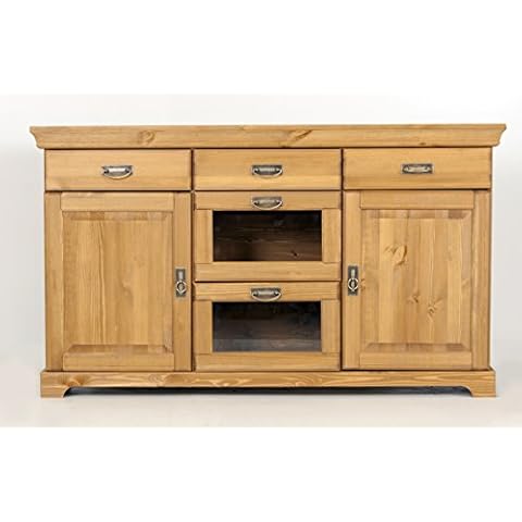 clever-moebel Sideboard, Kommode aus Kiefernholz gelaugt/geölt Cover