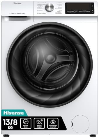 Hisense Lava e Seca, 13kg Lavagem/8kg Secagem, Steam, 13 Programa...