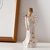 Sympathy Angel Figurines for Loss of Loved Ones Angel Statues Home Decor Serenity Prayer Gifts for Women Resin Sculpted Hand-Painted Figure Bereavement Gift Praying Hands Statue