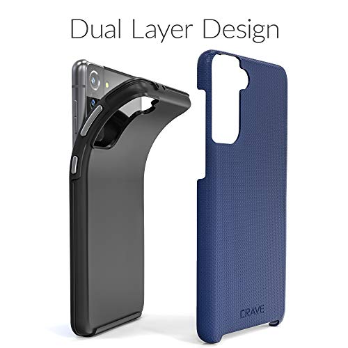 Image of Crave Dual Guard for Galaxy S21+ Case, Shockproof Protection Dual Layer Case for Samsung Galaxy S21 Plus, S21+ 5G (6.7 inch) - Navy