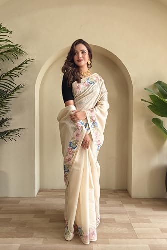 EVASHTRA kanjivaram silk saree in tussar silk – image 2