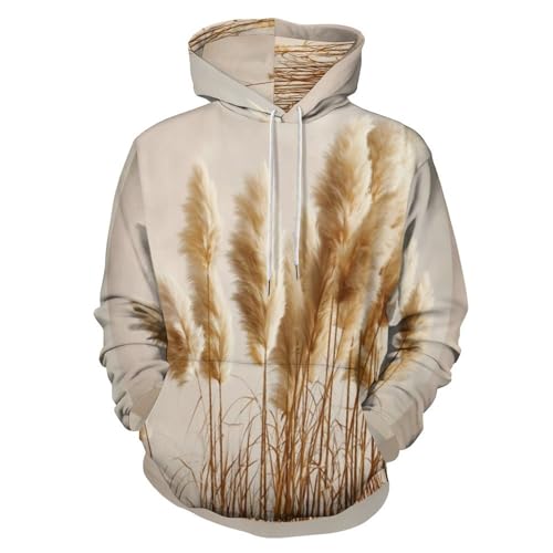 Sweat à capuche hommes femmes imprimé plante rustique streetwear