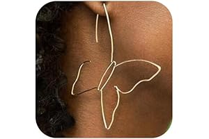 Bohemian Gold Big Butterfly Earrings