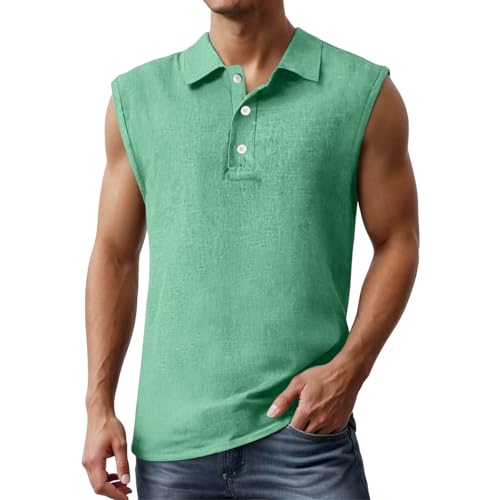 Débardeur de bodybuilding Henley pour homme en maille respirante