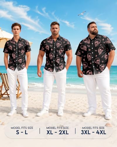 Image of 99TIMORO Fathers Film Button Down Shirt for Men, Funny Hawaiian Short Sleeve Top, Summer Beach Gifts