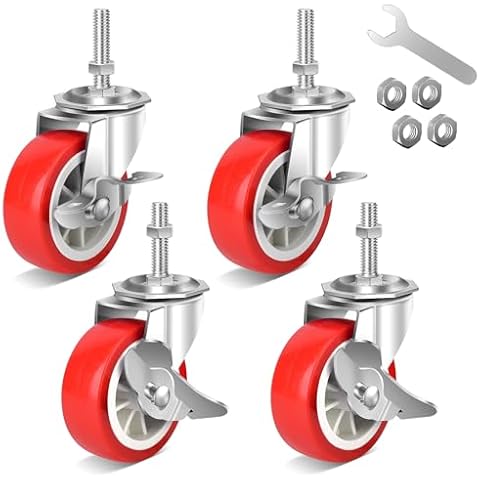 NISUSK 3 Inch Heavy Duty Stem Casters Cover