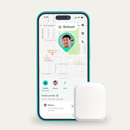 Greenlight Safe Family - GPS Tracker for Kids and Seniors | Screen-Free, SOS Button, Safe Zone Alerts, Indoor & Outdoor Tracking, No Phone Needed, Up to 30-Day Battery Life | Subscription Required