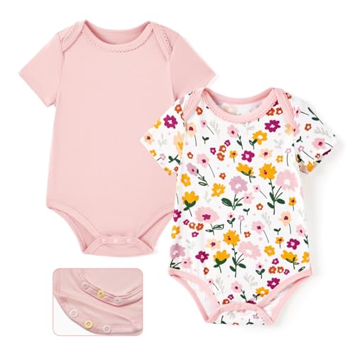 PATPAT Bodies para bebês com viscose macia de bambu - manga curta...