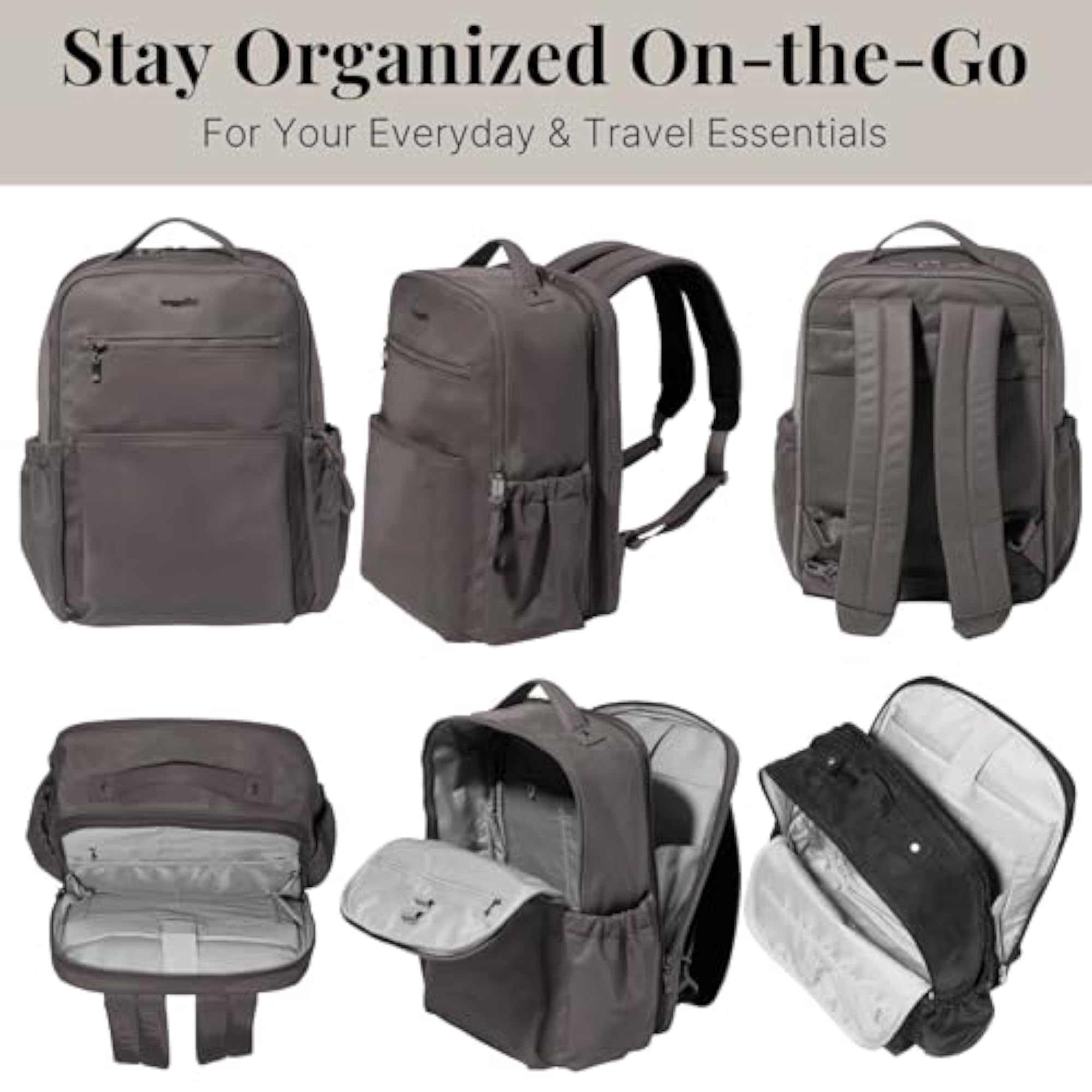 Tribeca Expandable Travel Laptop Backpack, Water-Resistant