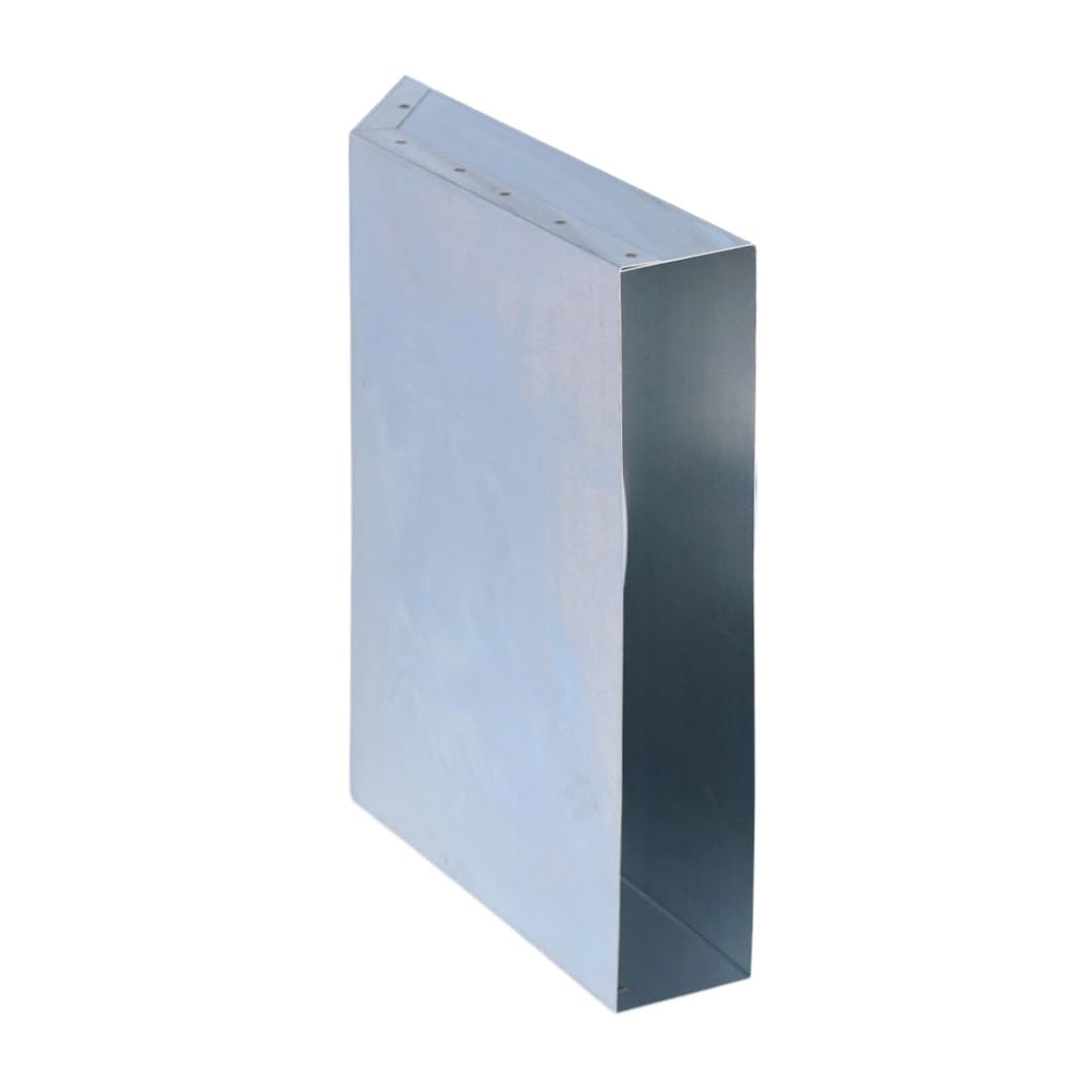 Subtiel Flachkanal Übergang 90°, 250 x 50 mm auf Ø 150 mm