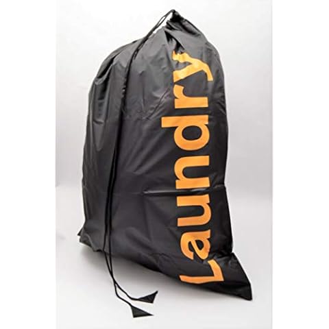 Kleiber Laundry Bag with Draw String Closure, Black, Fabric, 55 x 70 cm Cover