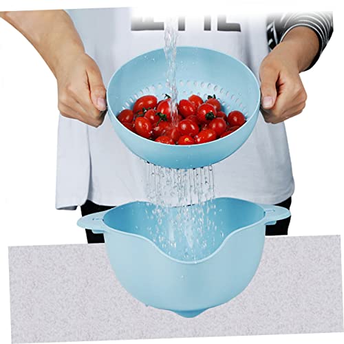 Colador multifunción de plástico para cocina 23.5x23.5x10 cm miniatura 2