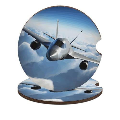 Portavasos para carro con diseño avión 2 unidades miniatura 1