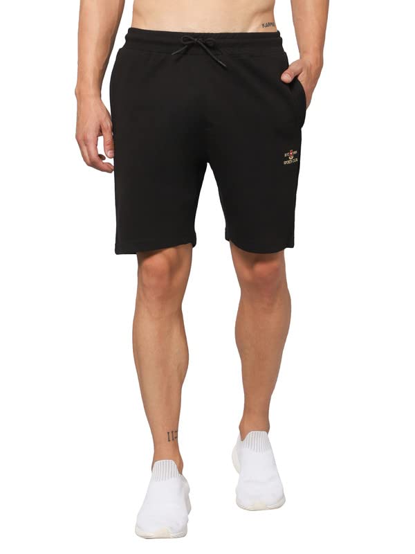 cantabil Men Solid Regular Fit Bermuda for Men | Casual Wear Bermuda for Men | Bermuda for Men (P_MBER00041_Black)-picture-28