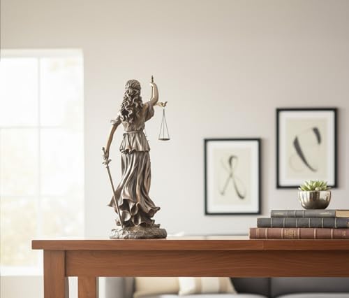Justitia Statue von Veronese – Bronzierte Gerechtigkeitsfigur 34 cm