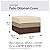 Vailge Rectangle Patio Ottoman Cover, Waterproof Outdoor Ottoman Cover with Padded Handles, Patio Side Table Cover, Heavy Duty Patio Furniture Covers (Small,Beige & Brown)