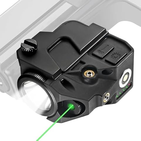 Lasercross CLL103 Flashlight Laser Sight,Magnetic Charging Green Dot Laser Sight for Pistol,Compact Laser Light Combo with Build-in Lithium Battery Used for 21mm Picatinny Rail on Handguns,Shotguns Cover