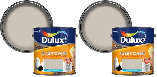 Image of Dulux Easycare Washable & Tough Matt Emulsion Paint - Knotted Twine - 2.5L (Pack of 2)