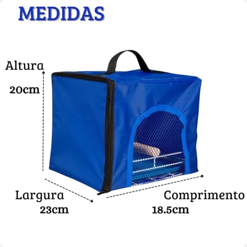 Caixa De Transporte Compacta Para Calopsitas Leve Resistente (Azul)