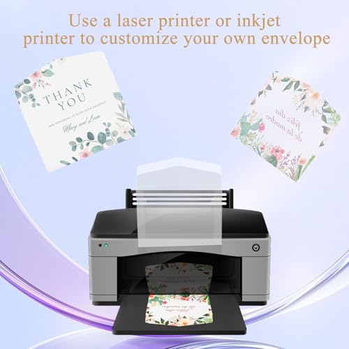 Envelopes de vidro com 50 peças, 9 × 7 cm, sacos de papel de vidro para carimbos, envelopes transpar