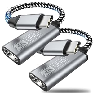 USB C auf HDMI Adapter - Type C zu HDMI 4K Adapter Kompatibel mit Thunderbolt 3/4,Video Audio Ausgang für iPhone 16Pro/16Pro Max/16,MacBook Pro/Air,Pixelbook,Surface Pro,iPadPro/Air,XPS,Galaxy S/Note