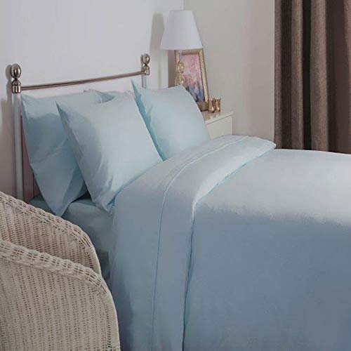 Image of Belledorm Brushed Cotton Extra Deep Fitted Sheet (Superking) (Blue)