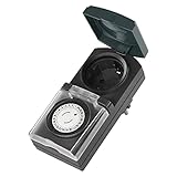 ERHÖHTER BERÜHRUNGSSCHUTZ UND WETTERFEST: Die IP44-Schutzart und der Klappdeckel bieten Schutz vor Spritzwasser und Feuchtigkeit, während der erhöhte Berührungsschutz für zusätzliche Sicherheit sorgt, ideal für Garten, Werkstatt oder Terrasse