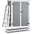 DWVO Outdoor Vertical Storage Shed with 2 Shelves, 49 Cu Ft Waterproof Resin Garden Shed with Floor & Lockable Door, Plastic Tall Tool Cabinet for Garbage Cans, Lawn Equipment, Garden Supplies (Gray)