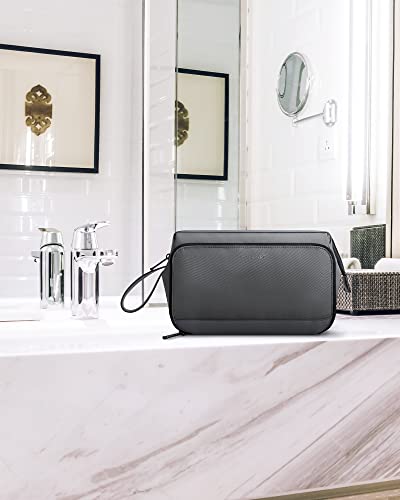 Bagsmart Toiletry Bag For Men, Wide Opening Travel Toiletry Bag For Men, Dopp Kit Water Resistant Shaving Hygiene Bag For Bathroom Shower, Travel Size Toiletries, Travel Essentials, Grey #TOP5