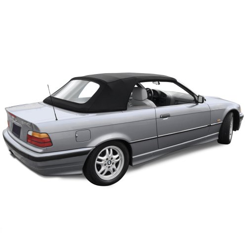 Sierra Auto Tops & Seats Convertible Top for 1994-1999 BMW 3 Series - Black, Twill Canvas - Convertible Top Replacement with Plastic Window - BMW E36 Convertible Top, Complete Soft Top