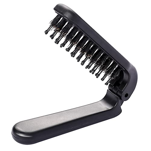Travel Folding Hair Brush,Portable Folding Bristles Hair Comb Collapsable Pocket Hair Brush Anti-Static Range Hair Brush Detangler Brush Mini Hair Brush Portable Hair Styling Tool For Women And Men #TOP3