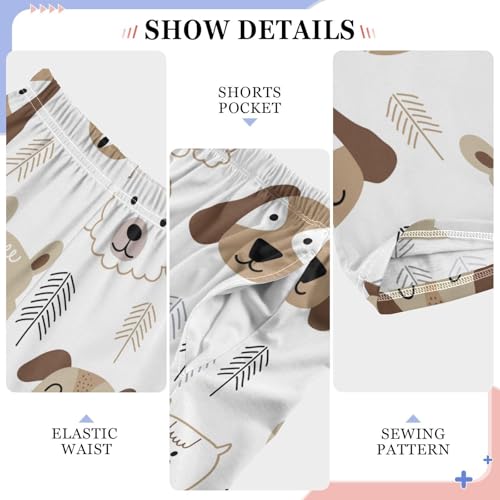 Boys' Pants Cute Dogs Funny Long Bottoms Jogger Pants Elastic Waist Trousers with Pockets S-XL4